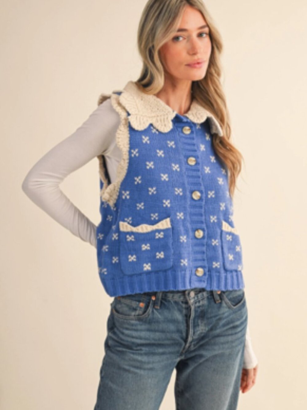 Doll Collar Sweater Vest NWT